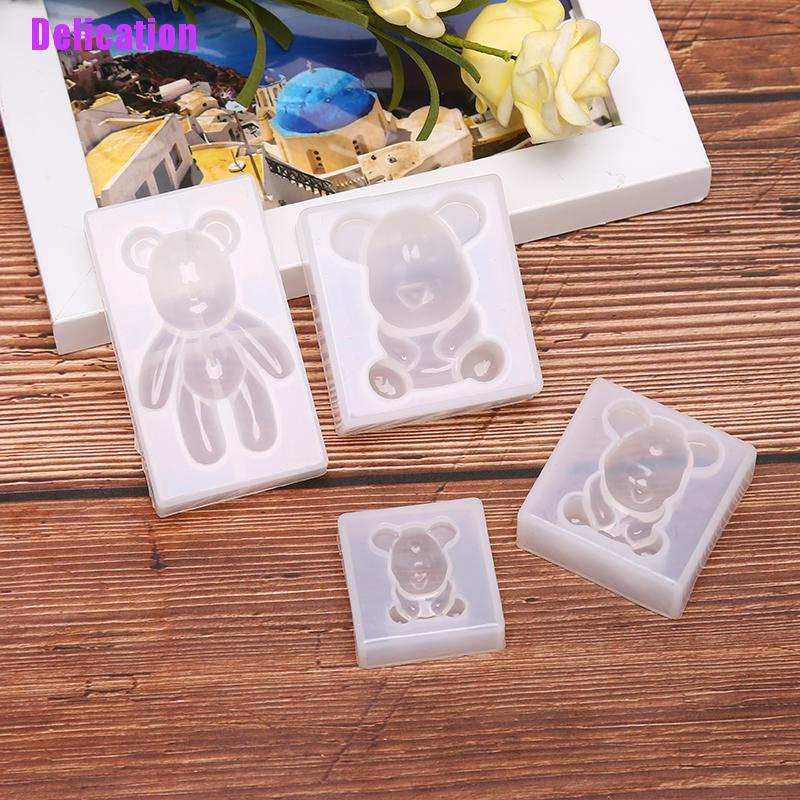 Khuôn silicon làm thủ công tạo hình gấu xinh xắn đa dụng