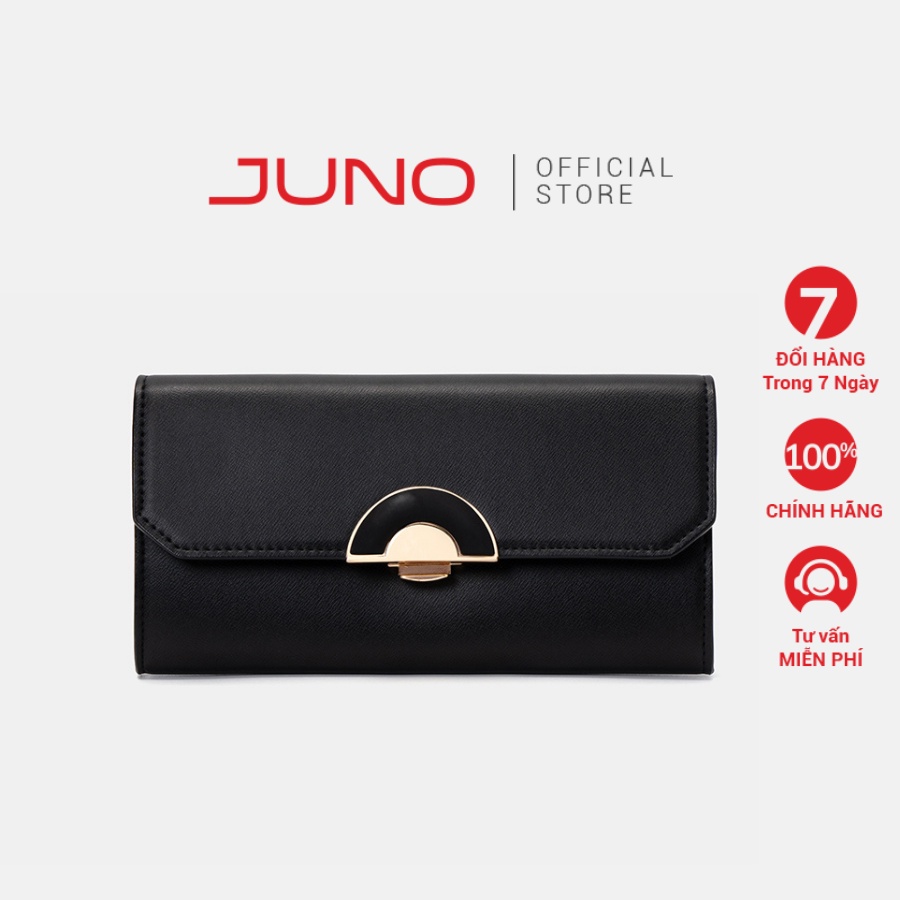 JUNO - Ví Dài Nắp Gập Gắn Khóa Trang Trí - VI172