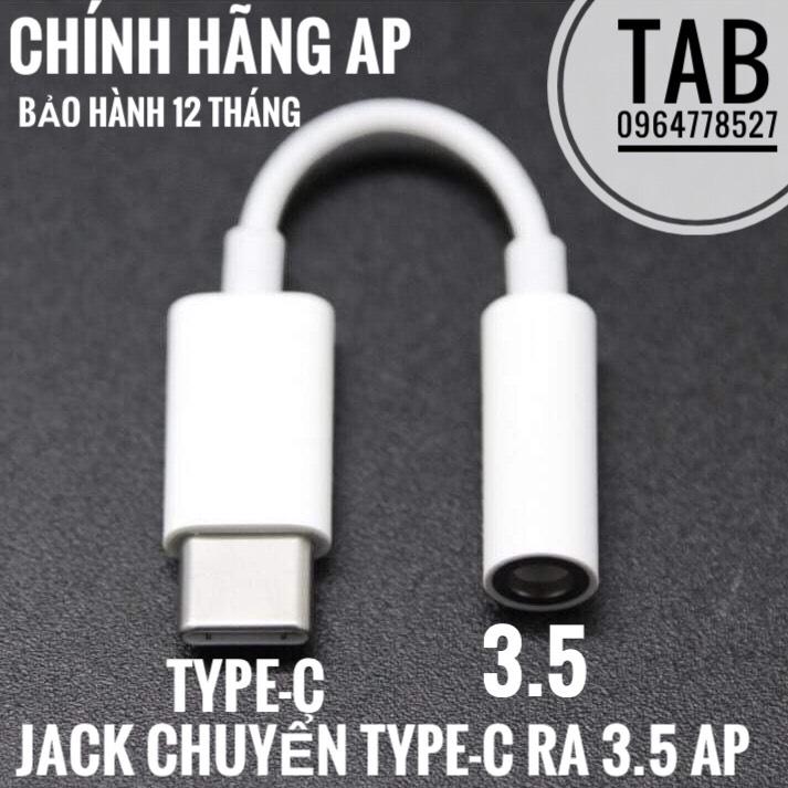 Jack Chuyển TypeC ra 3.5 Chính Hãng Dùng Cho IP - Bảo Hành 12T