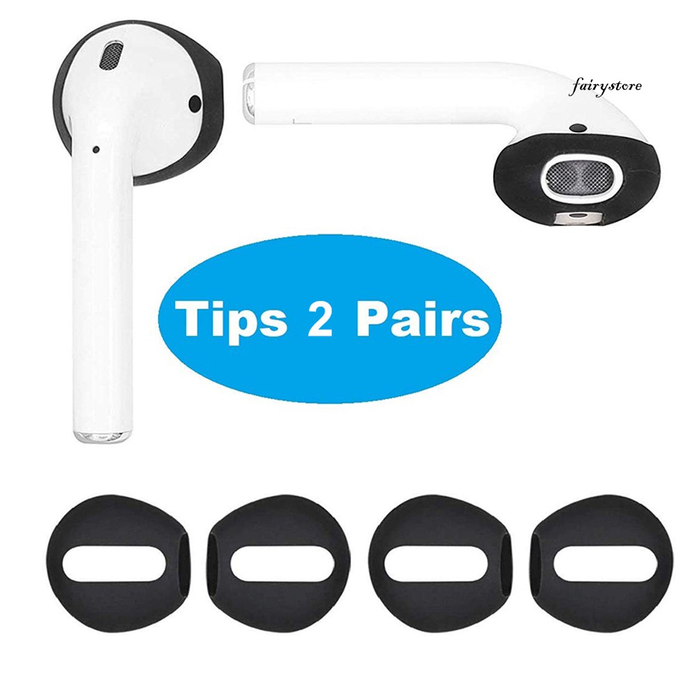 Set 2 Cặp Nút Silicon Siêu Mỏng Bảo Vệ Tai Nghe Airpods