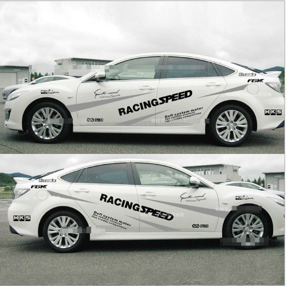 Tem dán sườn xe ô tô phong cách thể thao ST0026