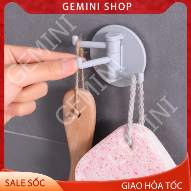 Móc Dán Tường Siêu Dính 3 lẫy Chịu Lực Treo tường Đồ Quần Áo Nhà Tắm Nhà Bếp B016 GEMINI SHOP