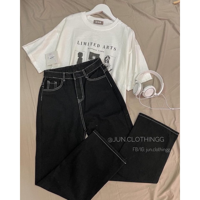 Quần jeans culotte viền chỉ 1282 - JUNclothing