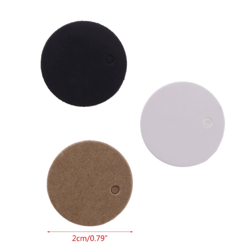 100 Thẻ giá tiền/ tem bằng giấy kraft trơn 2cm