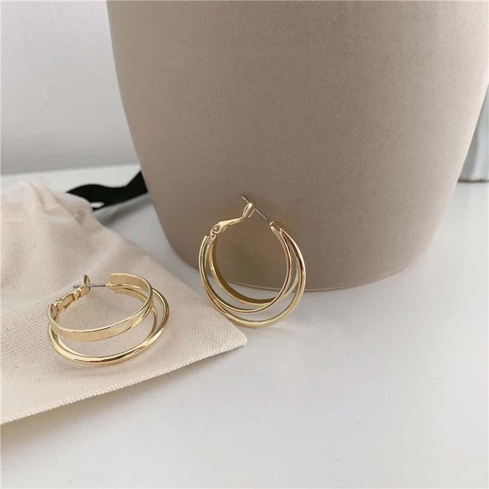 Khuyên Tai Tròn VANES1 Đơn Giản Thời Trang Dành Cho Nữ