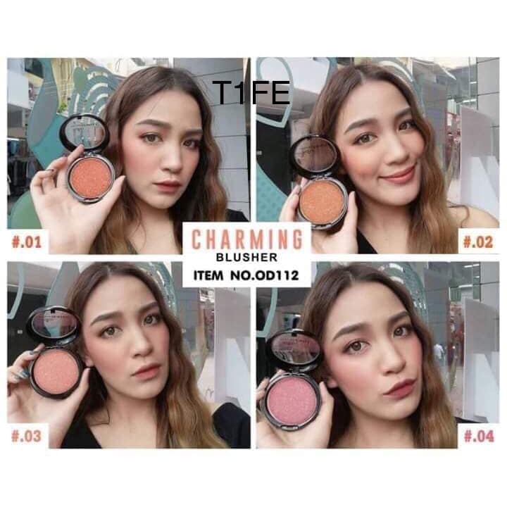 Phấn Má Hồng Có Nhũ Tông Cam Đào Odbo Charming OD112 No.01