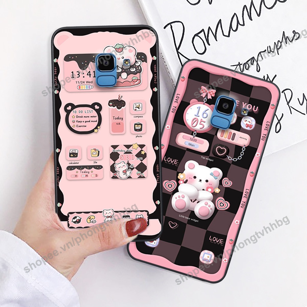 Ốp lưng Samsung J6 2018 / J6 Plus / J6+ gấu,thỏ trắng , đồng hồ dễ thương cute cực đẹp