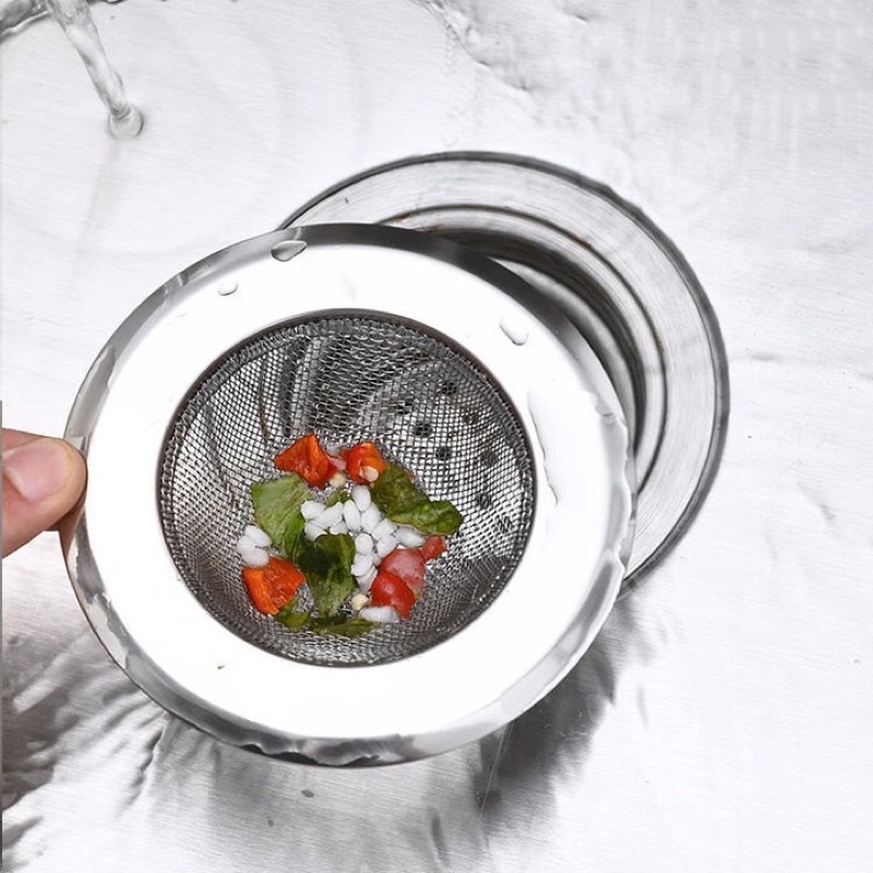 Dụng cụ lọc rác bồn rửa bát bằng inox loại đẹp - khung lưới lọc rác