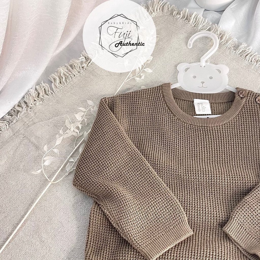 Áo len HM bé trai áo thu đông auth