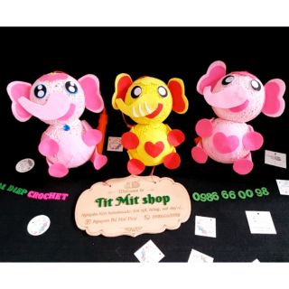 Set đèn trung thu handmade chú voi
