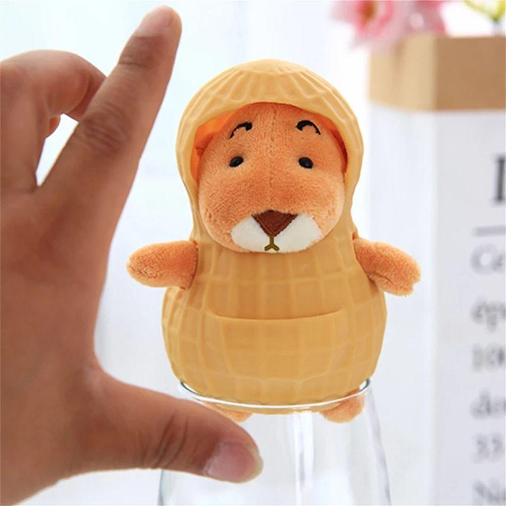 DARNELL Thú Nhồi Bông Hình Hạt Đậu Phộng 12cm Mềm Mại Trang Trí Nhà Cửa