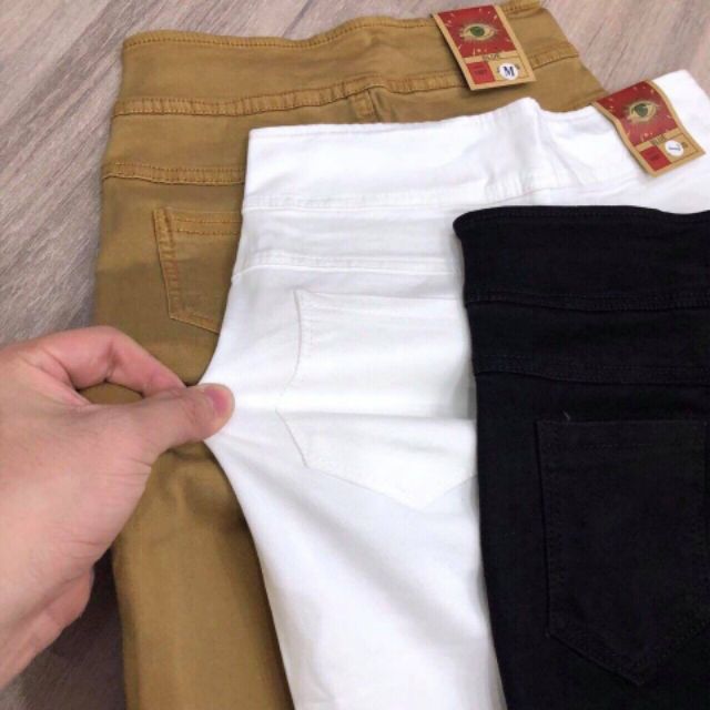 Lenkapas - Quần dáng skinny kaki lưng cao 3 màu (sp thật chụp trải sàn)