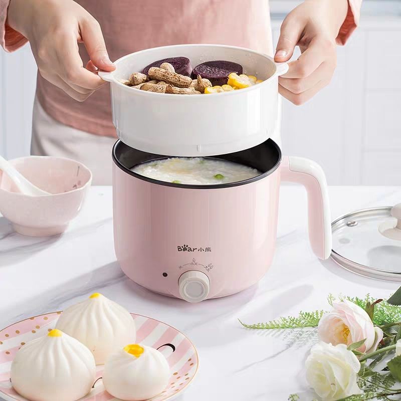🔥 NỒI CƠM MINI CHỐNG DÍNH ĐA CHỨC NĂNG 1.2L BEAR CHÍNH HÃNG