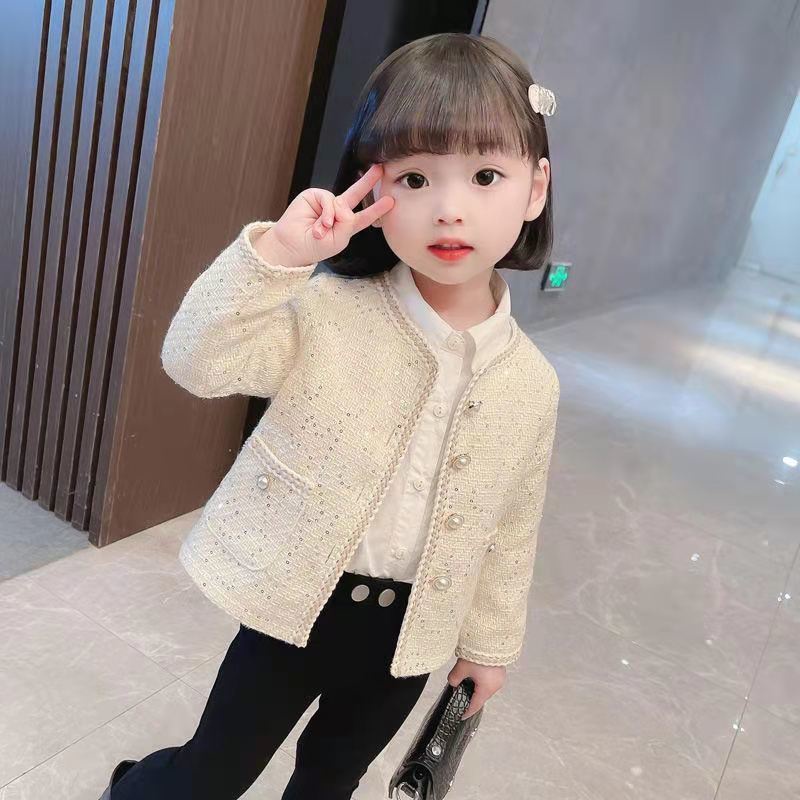 Áo Khoác Cardigan Thời Trang Xuân Thu Phong Cách Hàn Quốc Cho Bé Gái