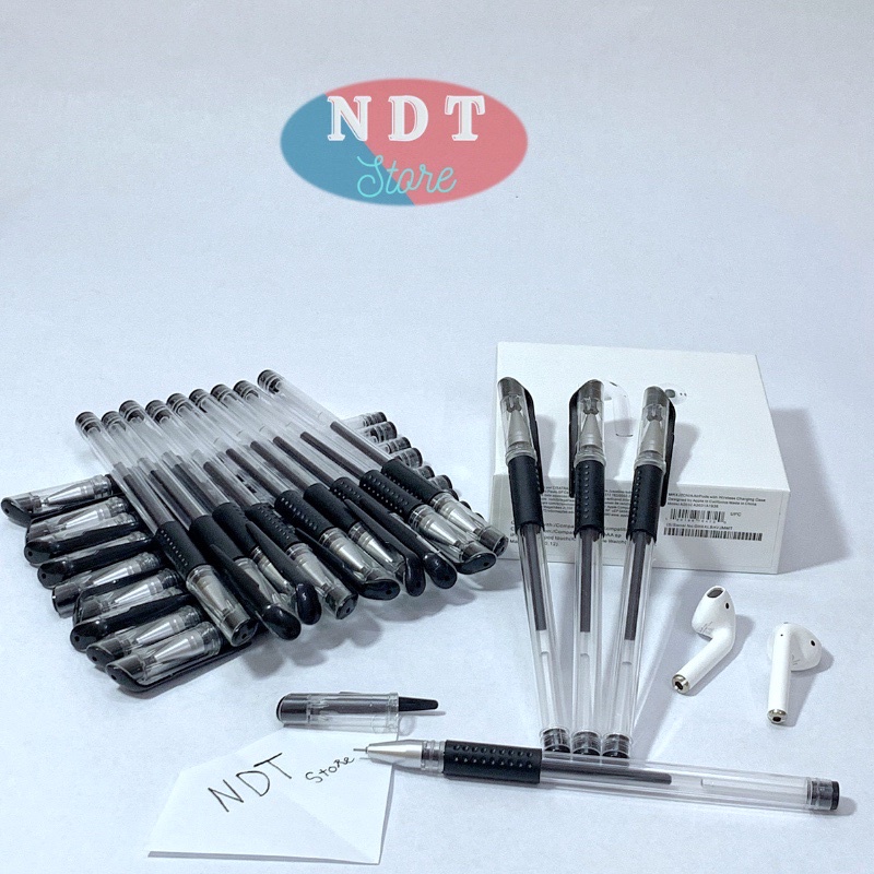 Bút Bi Nước Văn Phòng 0.5mm, Set 2 Cái Mực Đều Nét Chữ Đẹp