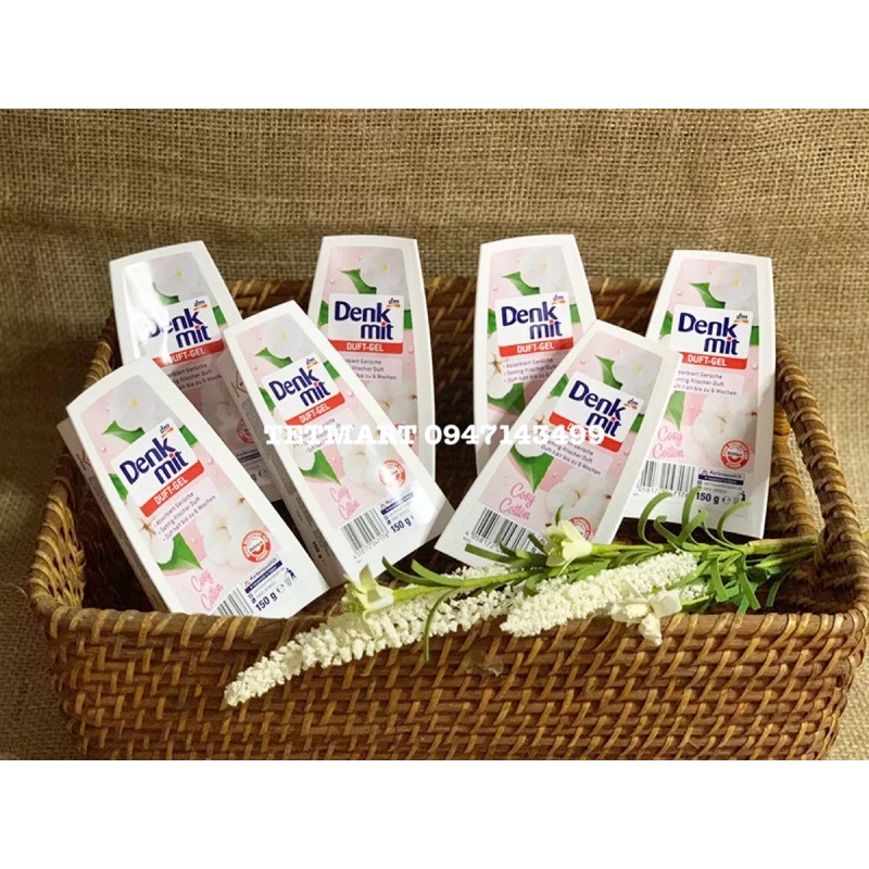 Sáp thơm phòng hương hoa Denk mit, nhập khẩu Đức, khử mùi Cosy Cotton, Fresh Lemon 150g, khử mùi hôi phòng, vệ sinh, bếp