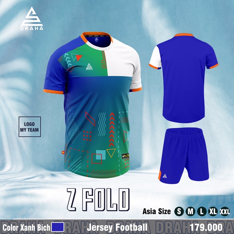 Bộ quần áo bóng đá/đá banh mẫu mới nhất Z-FOLD chất vải Diamond cao cấp.