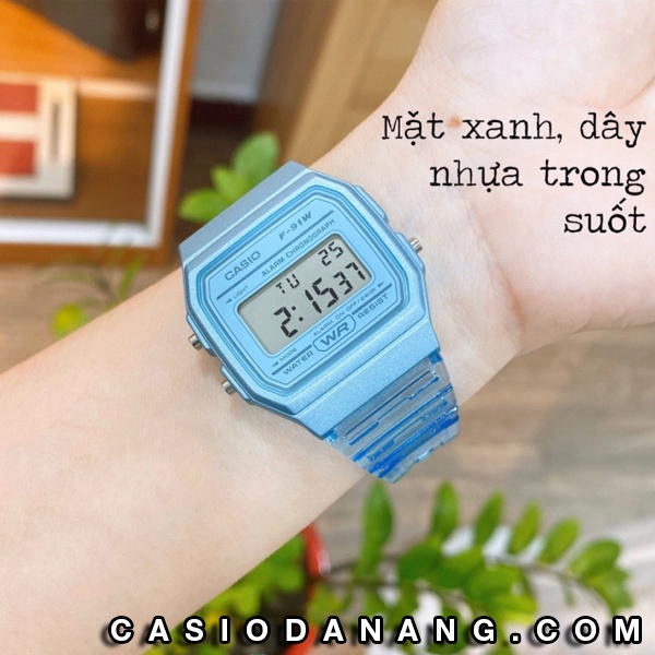 Đồng hồ unisex dây nhựa Casio Standard chính hãng Anh Khuê F-91WS-2DF (35mm)
