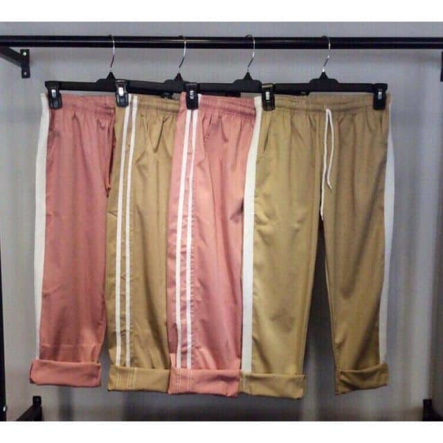 [Kèm hình thật] Quần kaki kem 1 sọc/ 2 sọc line pant unisex