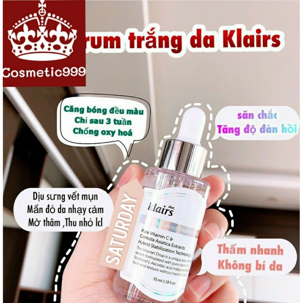 Serum vitamin c klairs hàn quốc chính hãng freshly juiced vitamin drop- Cosmetic999