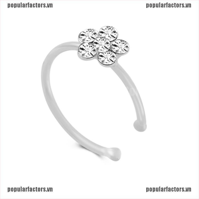 1 Khuyên Mũi Đính Đá Hình Hoa Nhỏ Xinh Thời Trang