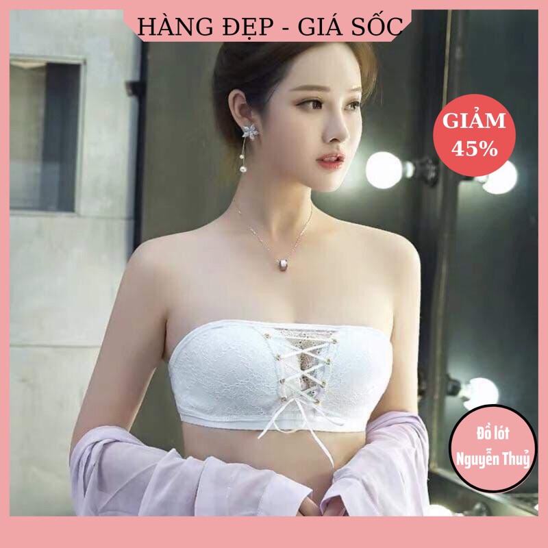 Áo Lót Nữ Ren Ngực Chống Tụt Dây Rút