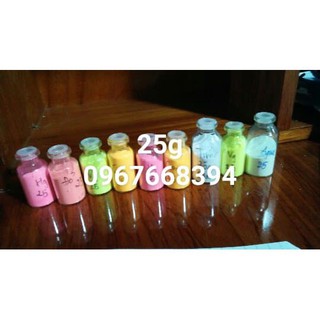com bo 10 lọ bột dạ quang đủ màu ( tặng que vẽ, cọ vẽ )  NPG502
