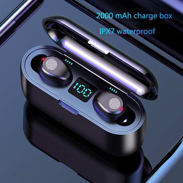 Tai nghe true wireless AMOI F9 | bản QUỐC TẾ | nút cảm ứng | Bluetooth 5.0 | Pin 280 giờ | sạc dự phòng 2019 5.0 | BigBuy360 - bigbuy360.vn