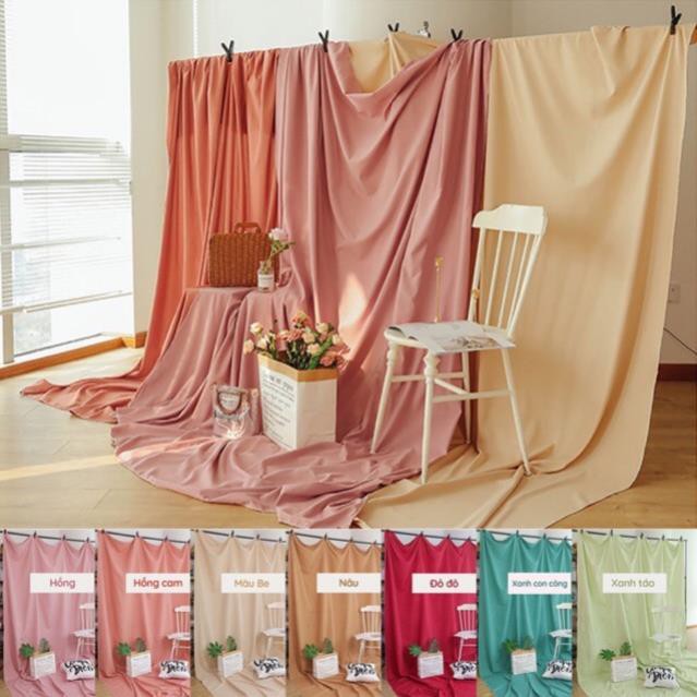 Vải trắng, vải nhiều màu nhiều size lớn đã máy viền làm nền chụp ảnh quần áo thời trang