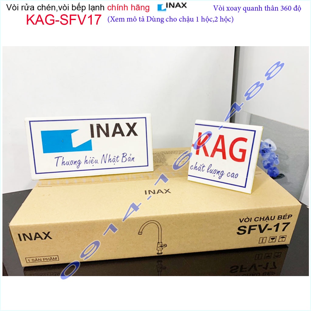 Vòi bếp lạnh LInax Nhật Bản SFV-17 tay gạt, vòi rửa chén bát LInax chính hãng  nước mạnh sử dụng siêu bền