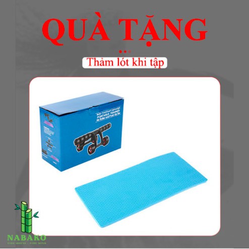 [ XẢ KHO NGHỈ BÁN ]  Con Lăn Tập Bụng 4 Bánh Cao Cấp Tặng Kèm Thảm