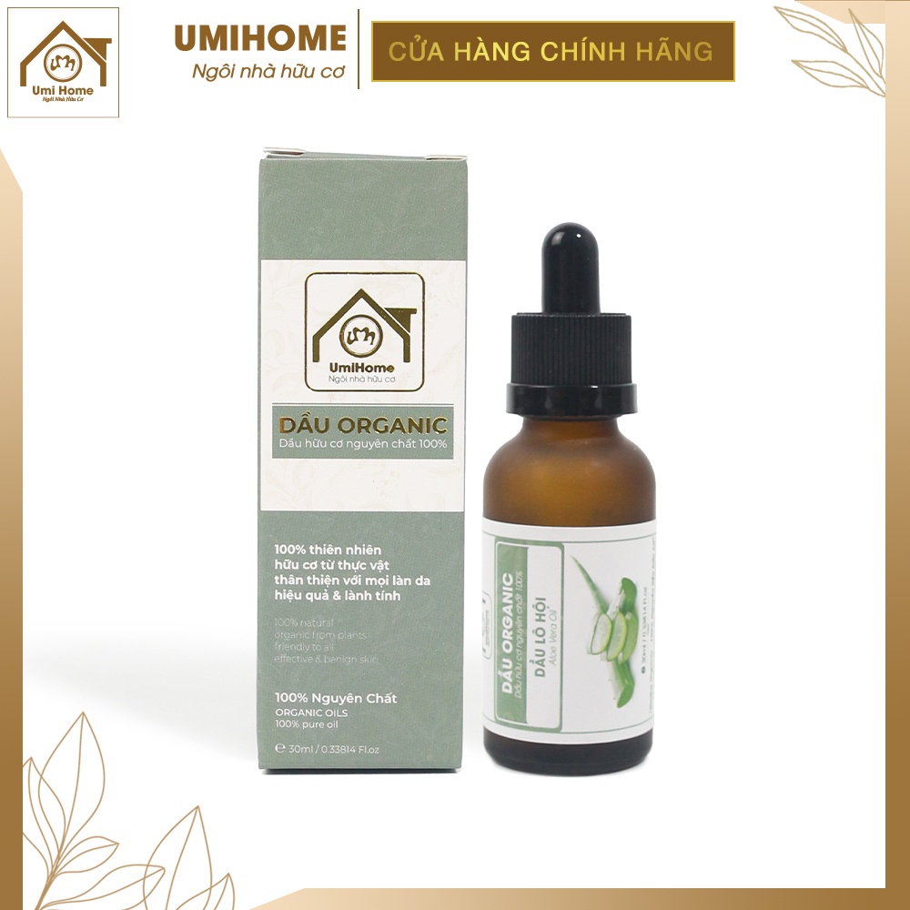Dầu Lô Hội hữu cơ UMIHOME nguyên chất | Aloe Vera Oil 100% Organic 30ml