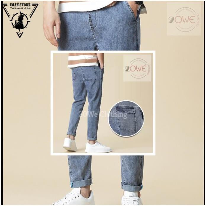 Quần jean nam, jeans,quần bò, baggy túi hộp, xanh sky ống suông rộng style hàn quốc hot 2021