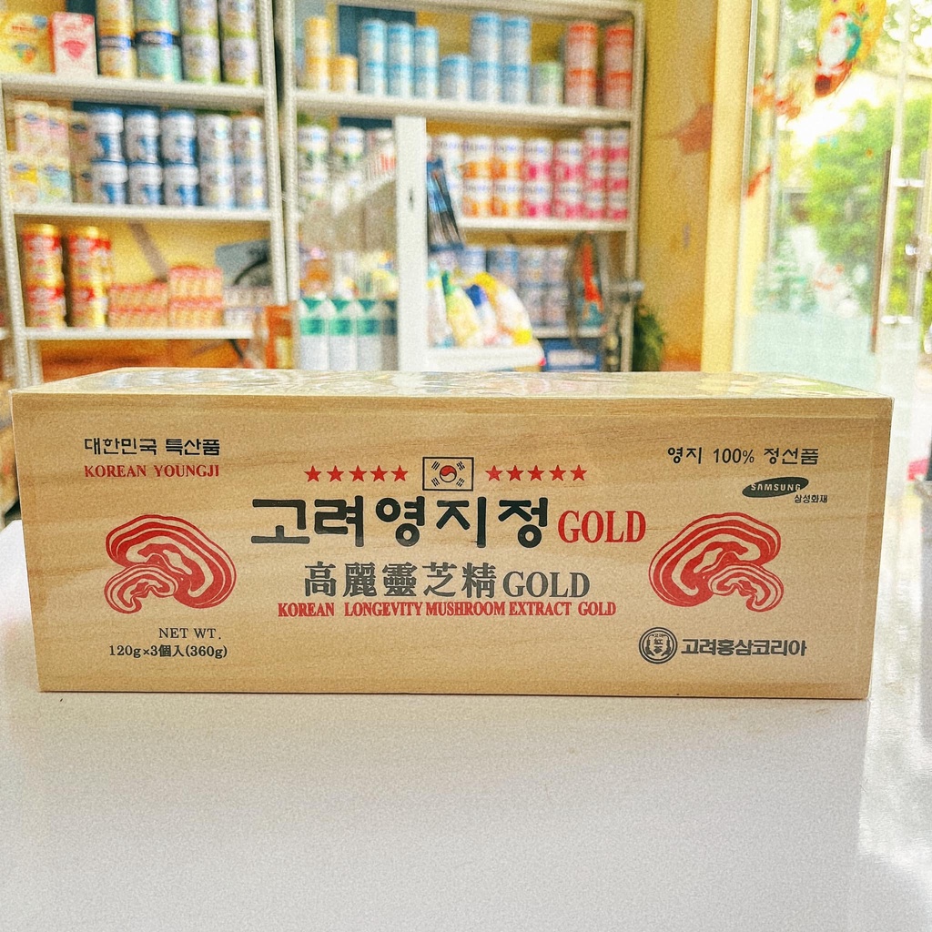 CAO NẤM LINH CHI HÀN QUỐC �HỘP_GỖ_TRẮNG_GOLD- hộp gỗ đen- 3 lọ-hàng chính hãng ,hỗ trợ huyết áp,tim mạch,tăng trí nhớ