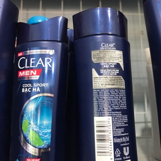 DẦU GỘI ĐẦU CLEAR MEN BẠC HÀ CHAI 176ml
