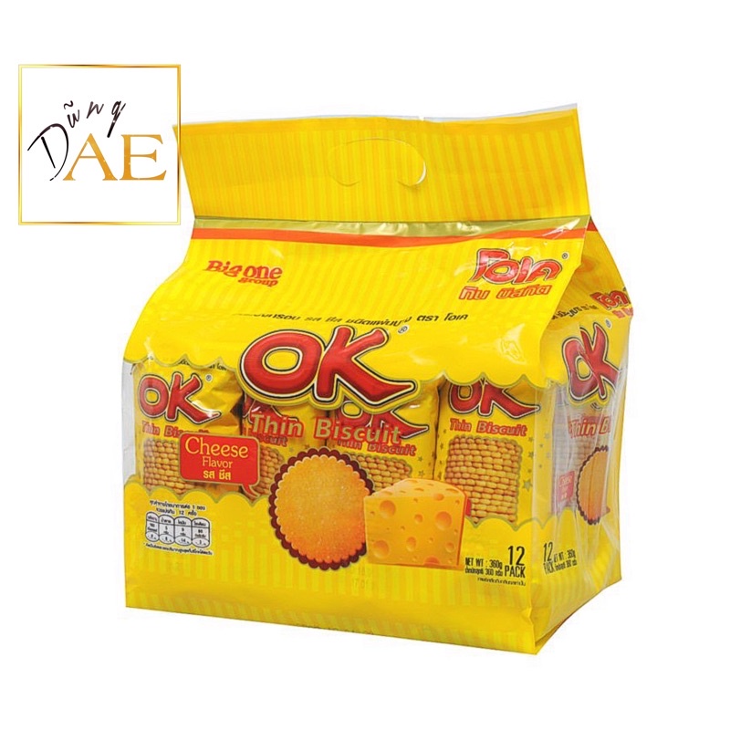 Bánh OK Thái Lan - Bánh quy đồng tiền lát mỏng Thailand 360G