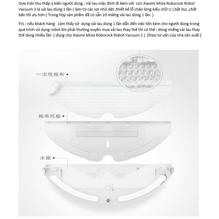 Robot Hút Bụi,Lau nhà Xiaomi Roborock Gen 3 T6(quản lý  bằng  Mi Home Mod  trên đt android,phát thông báo tiếng việt )