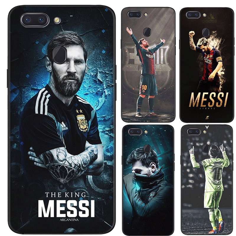 Ốp điện thoại mềm in hình ngôi sao bóng đá Messi cho OPPO A3S A5 A37 A39 A5S A7 A59 A77 F1S F3 F5 F7 F9