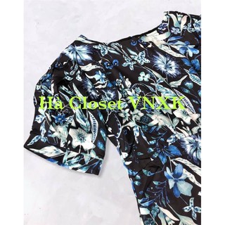 Đầm Lụa Hoa Tay Bồng Dư Xịn