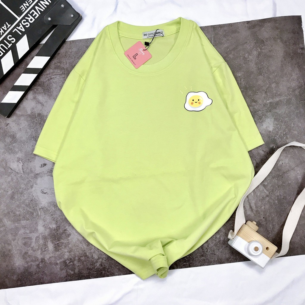 [HÌNH THẬT TỰ CHỤP] - Áo thun tay ngắn Be Yourself unisex size M L - TRỨNG CHIÊN ỐP LA
