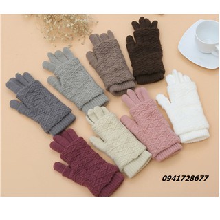 Bao tay cảm ứng len 3 phong cách