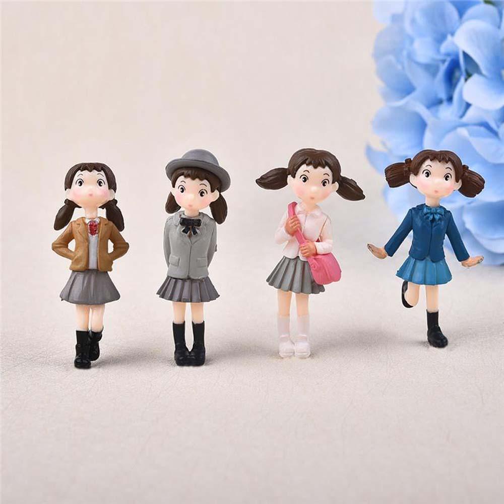 Set 4 Mô Hình Thiên Thần Hayao Miyazaki Moss Bằng PVC Trang Trí Tiểu Cảnh