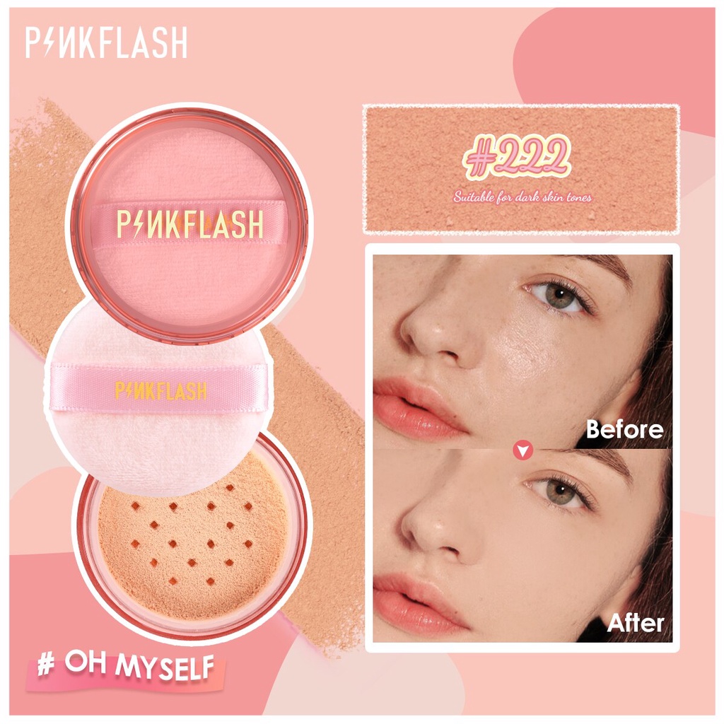 [Hàng mới về] Phấn Phủ Pinkflash Kiềm Dầu Chống Thấm Nước Với Màu Lì Quyến Rũ Tự Nhiên Sành Điệu | BigBuy360 - bigbuy360.vn