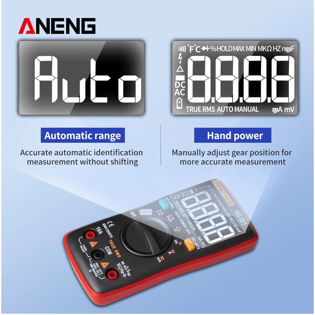 Đồng hồ vạn năng tự động ANENG AN113D