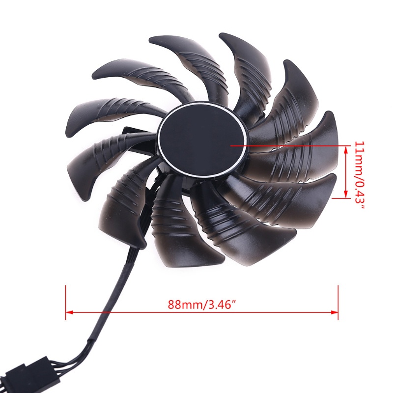 Phụ Kiện 1 / 2 8Mm T8Mm 8Mm Chuyên Dụng Chất Lượng Cao129215Quạt Tản Nhiệt 4Pin Cho Gigabyte GeForce GTX1060 1650 1070 GTX 1050ti GTX 960 RX570 RX470 Gr