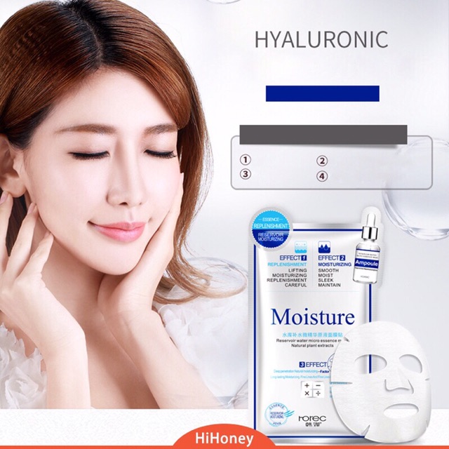 Mặt nạ cấp ẩm dưỡng da làm trắng da phục hồi da hư tổn trẻ hoá làn da mask nội địa trung cao cấp Rorec màu bạc