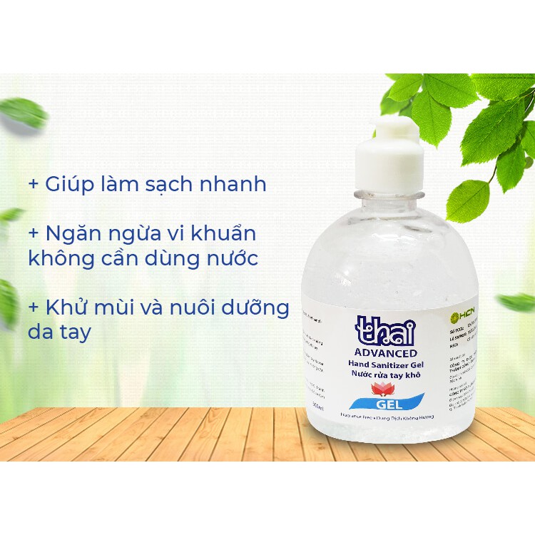 Nước rửa tay khô Thai Advanced 500ml, nước rửa tay sát khuẩn, khử mùi