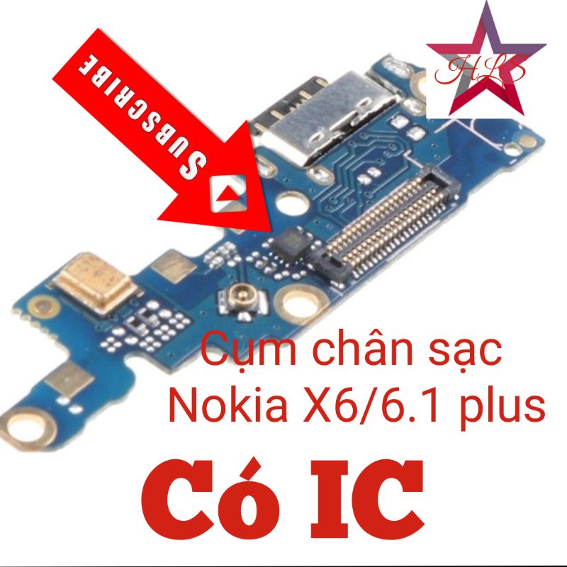 Cụm chân sạc Nokia 6.1 plus 2018 New zin Có IC sạc sóng