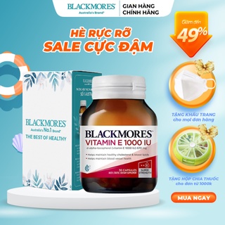 Viên uống bổ xung vitamin e 1000iu blackmores úc giúp đẹp da 30 viên