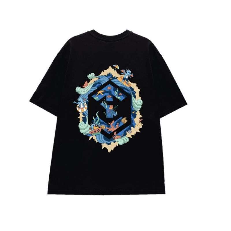 Áo Thun Tay Lỡ Unisex In Hình Vải Cotton 65/35